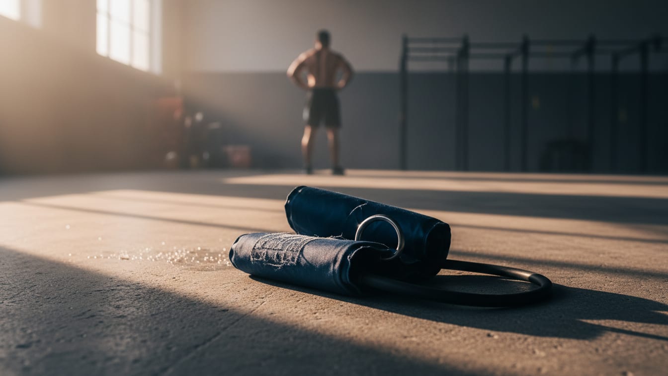 Illustration: A blood pressure cuff rests on a concrete surface, lit by morning light.